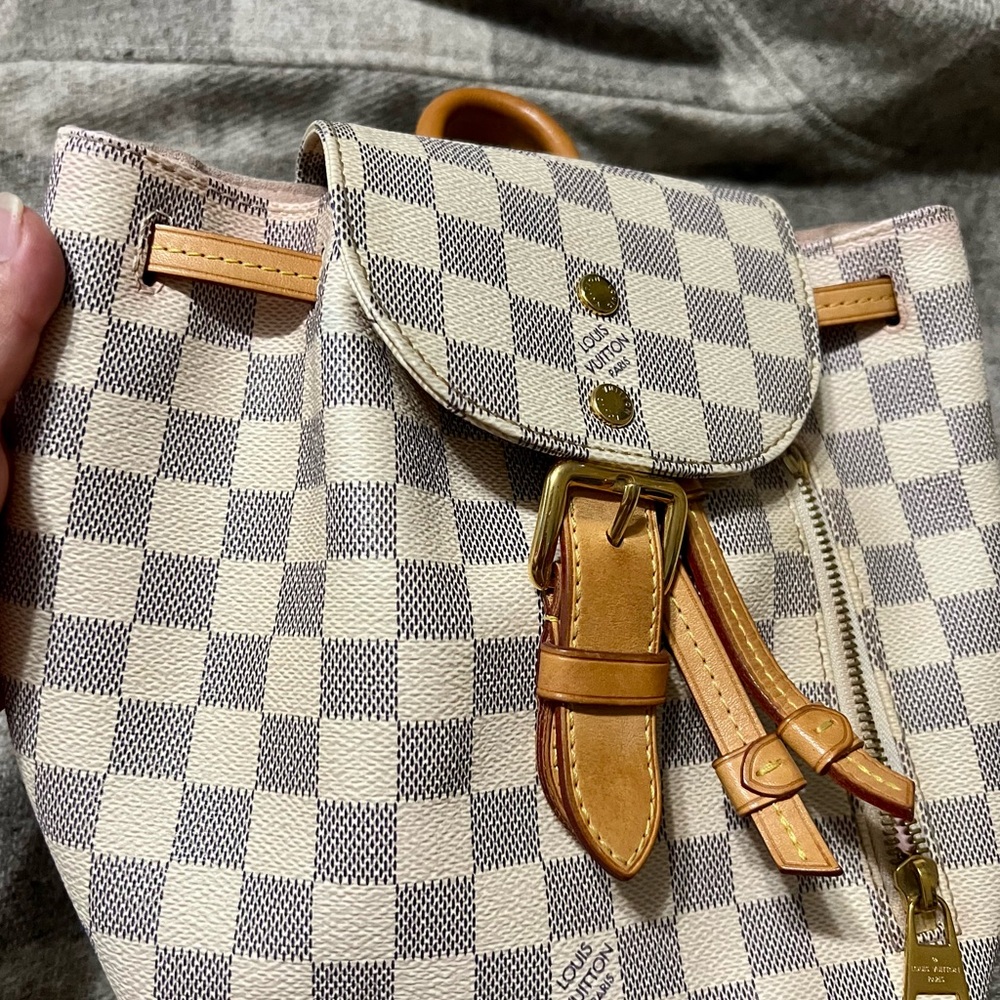 Louis Vuitton Checkered Backpack with Tan Accents. Authentic!!